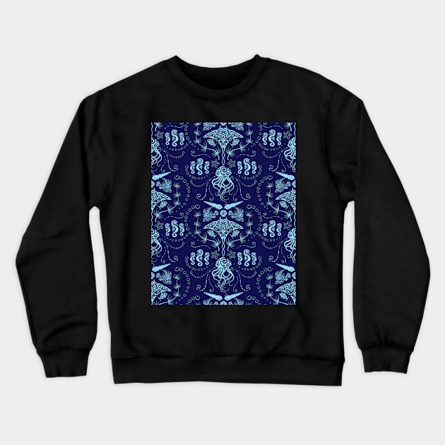 Reef Damask Crewneck Sweatshirt by implexity